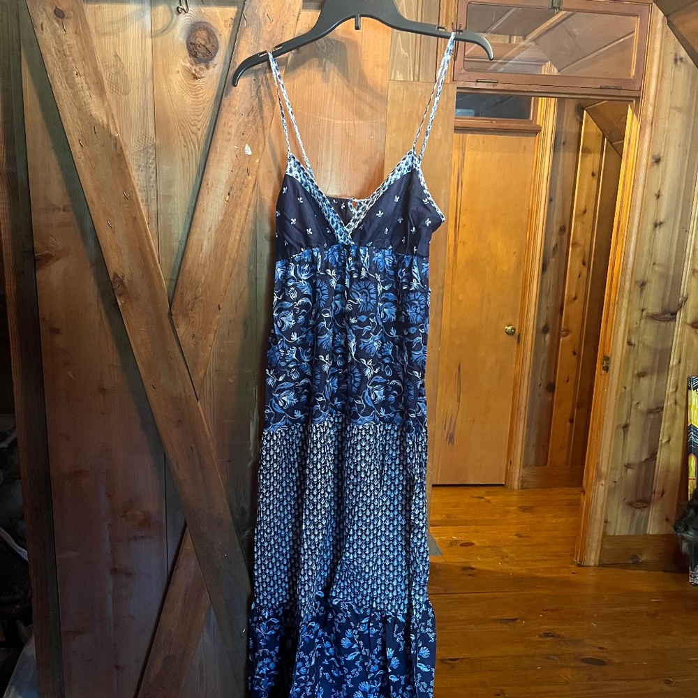 H&M blue maxi dress
